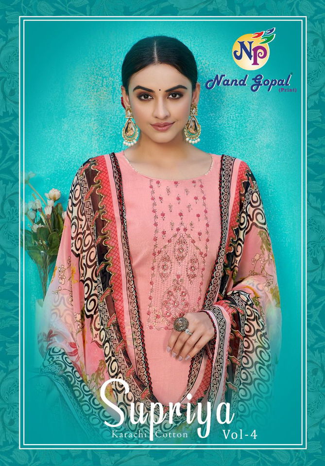 Nand Gopal Supriya 4 Fancy Designer Cotton Printed Dress Material Collection